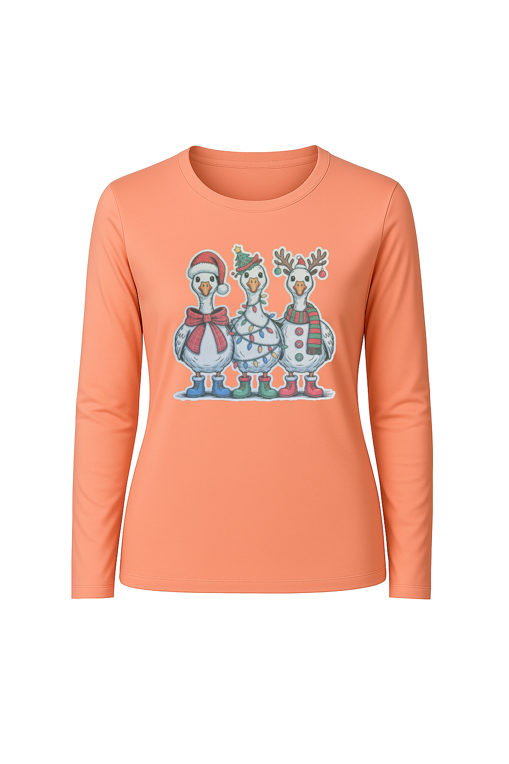 Glitter Festive Fowl Long Sleeve Tee UPF 50