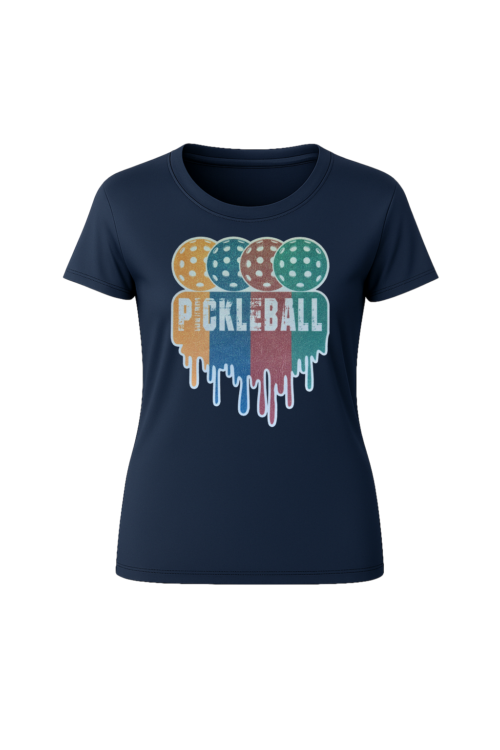 Glitter Pickleball Drip Short Sleeve Tee