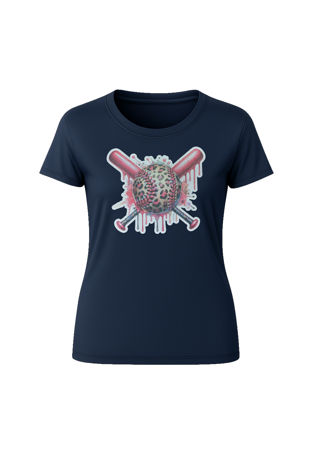 Glitter Leopard Drip Short Sleeve Tee