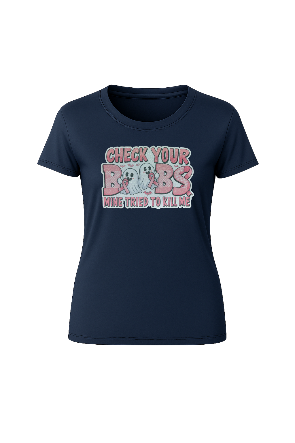 Glitter Check Your Boobs Short Sleeve Tee