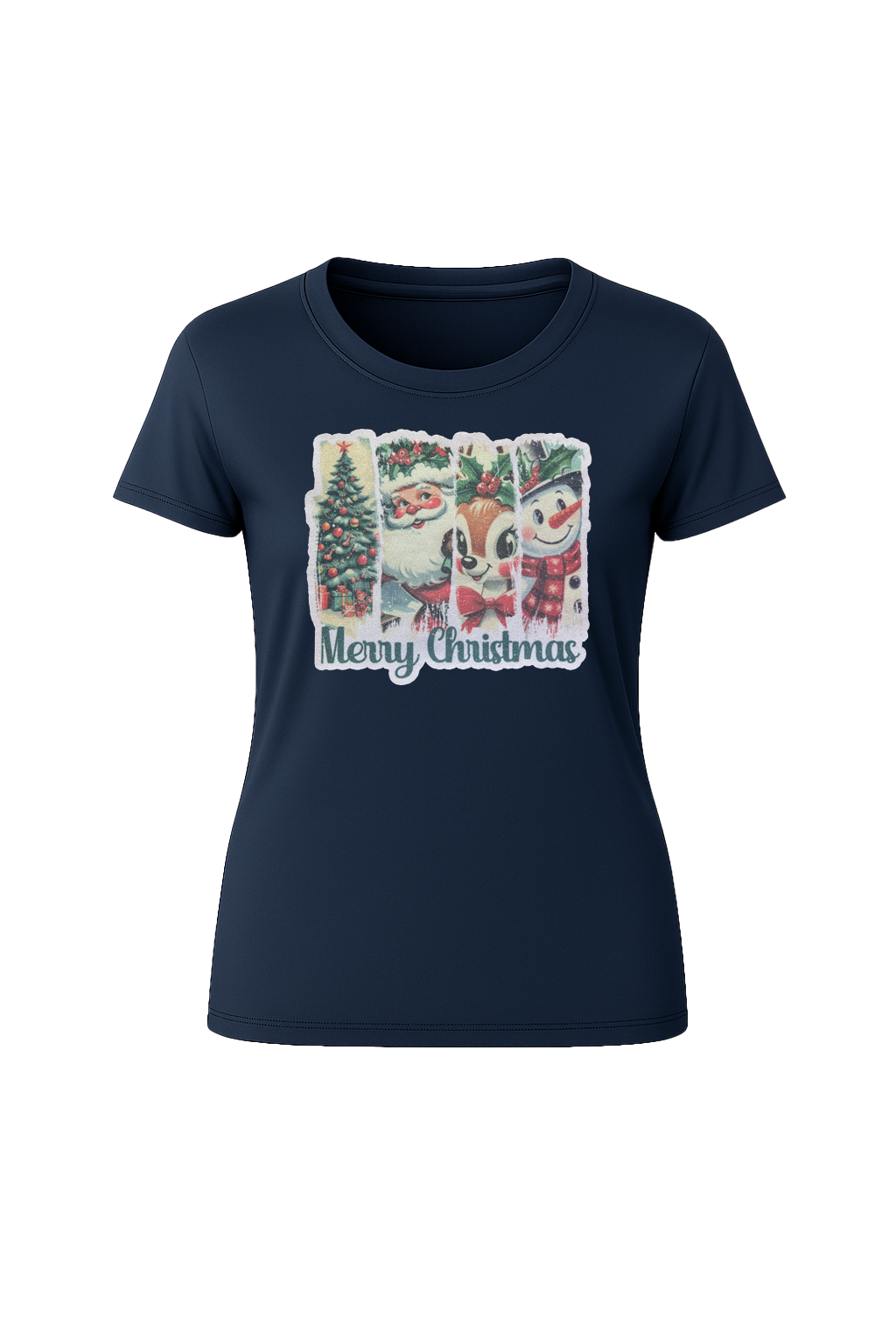 Glitter Christmas Collage Short Sleeve Tee