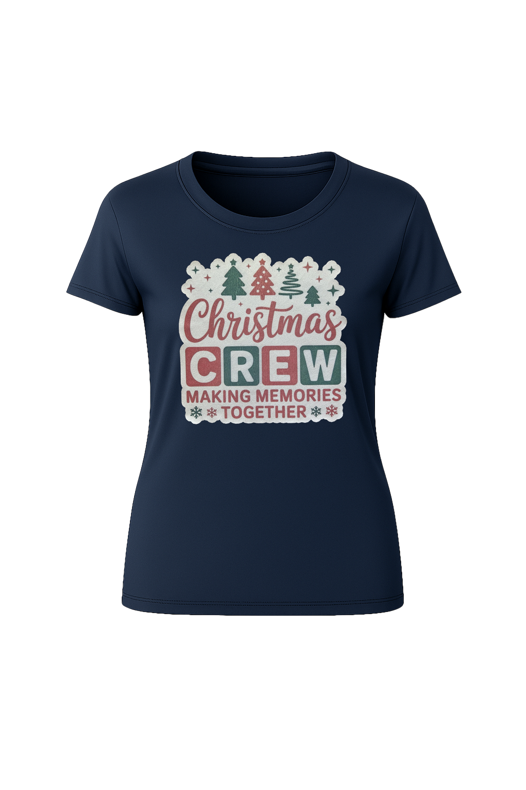 Glitter Christmas Crew Short Sleeve Tee