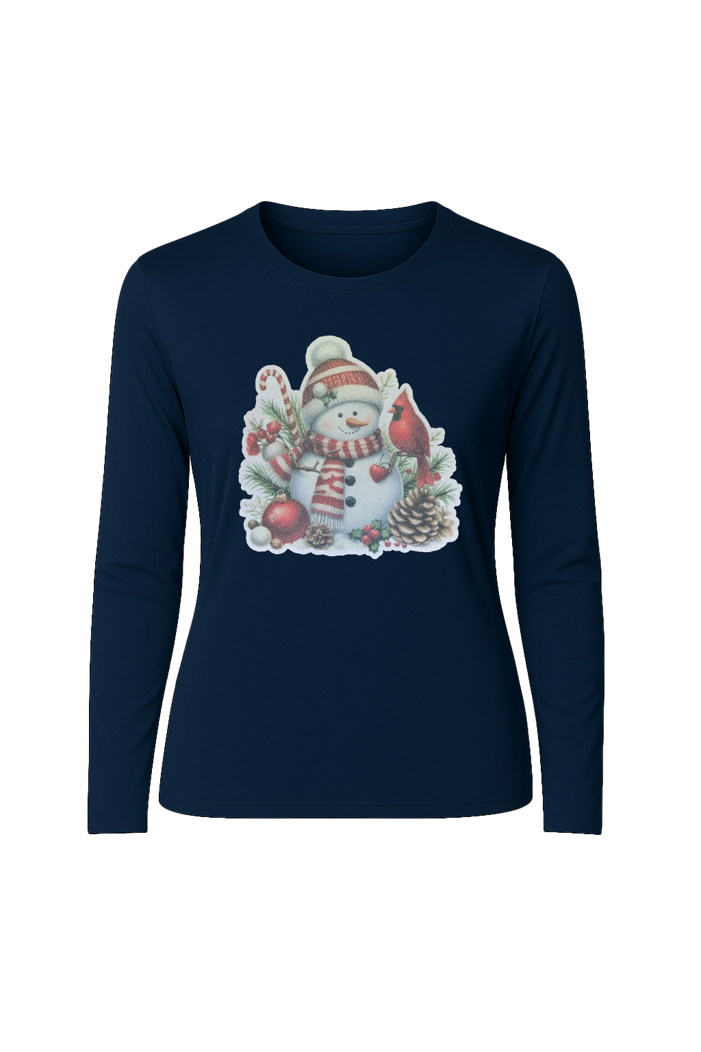 Glitter Cardinal's Gift Long Sleeve Tee UPF 50