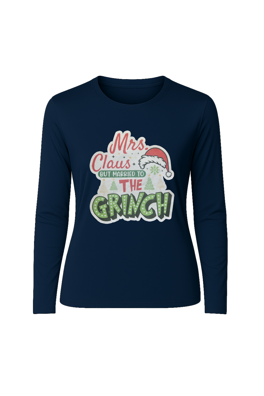 Glitter Married To The Grinch Long Sleeve Tee UPF 50
