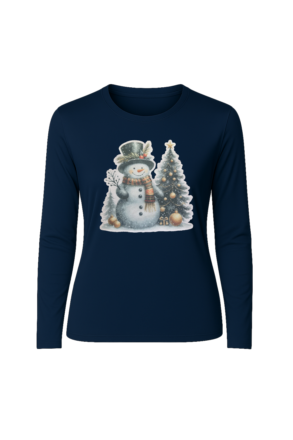 Glitter Festive Frosty Long Sleeve Tee UPF 50
