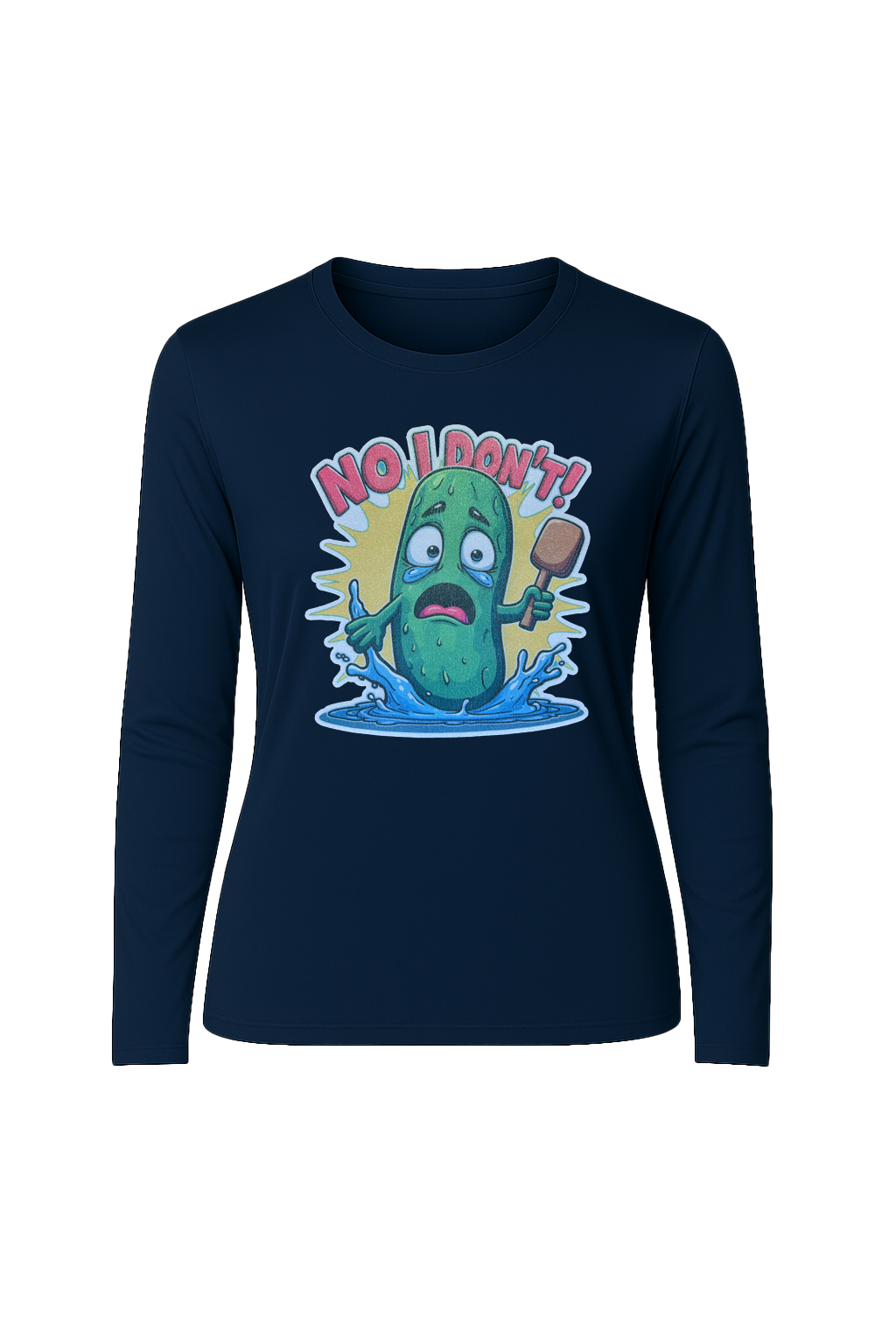 Glitter No I Don't Long Sleeve Tee UPF 50