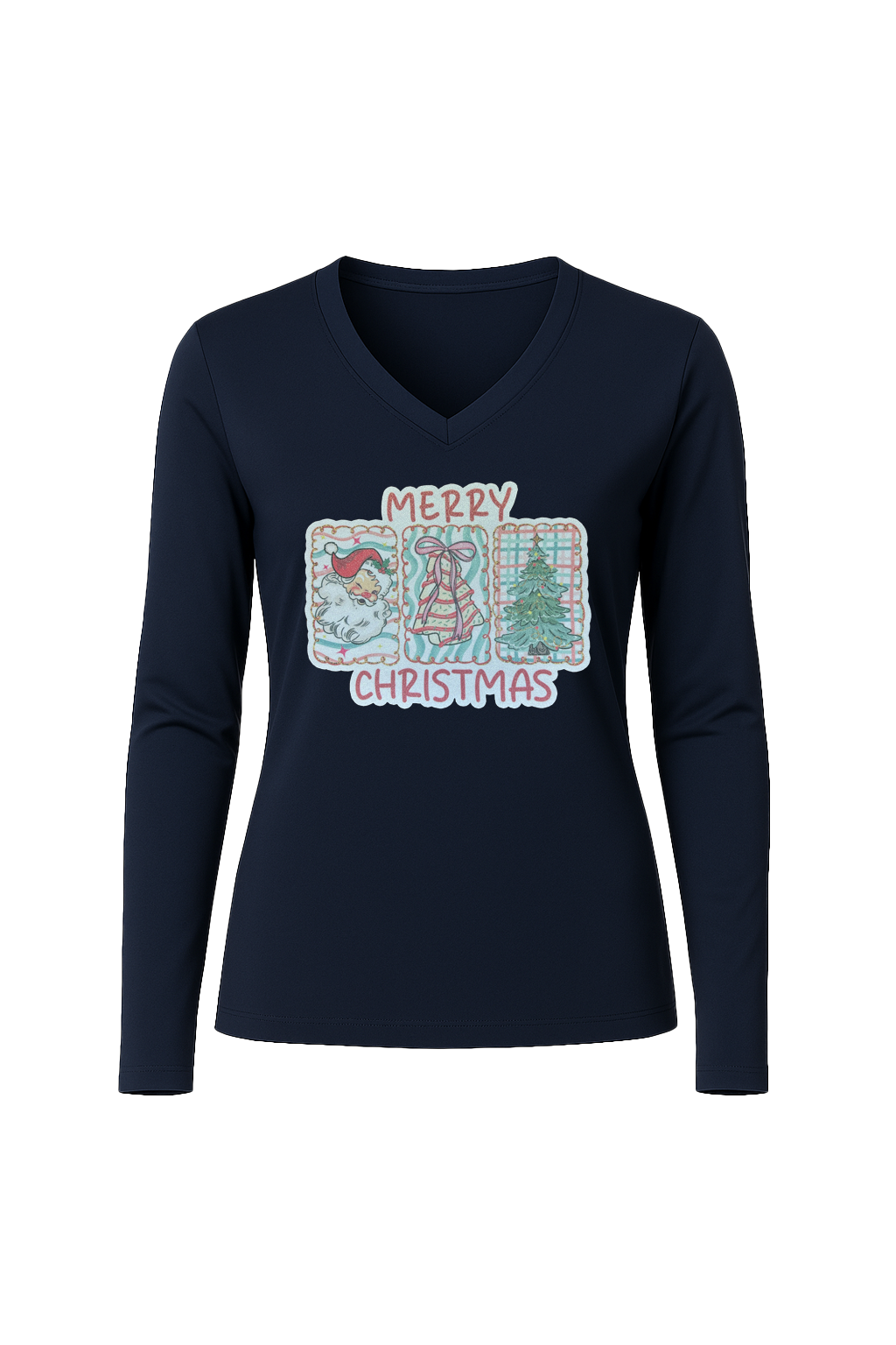 Glitter Three Wishes Long Sleeve V-Neck Tee