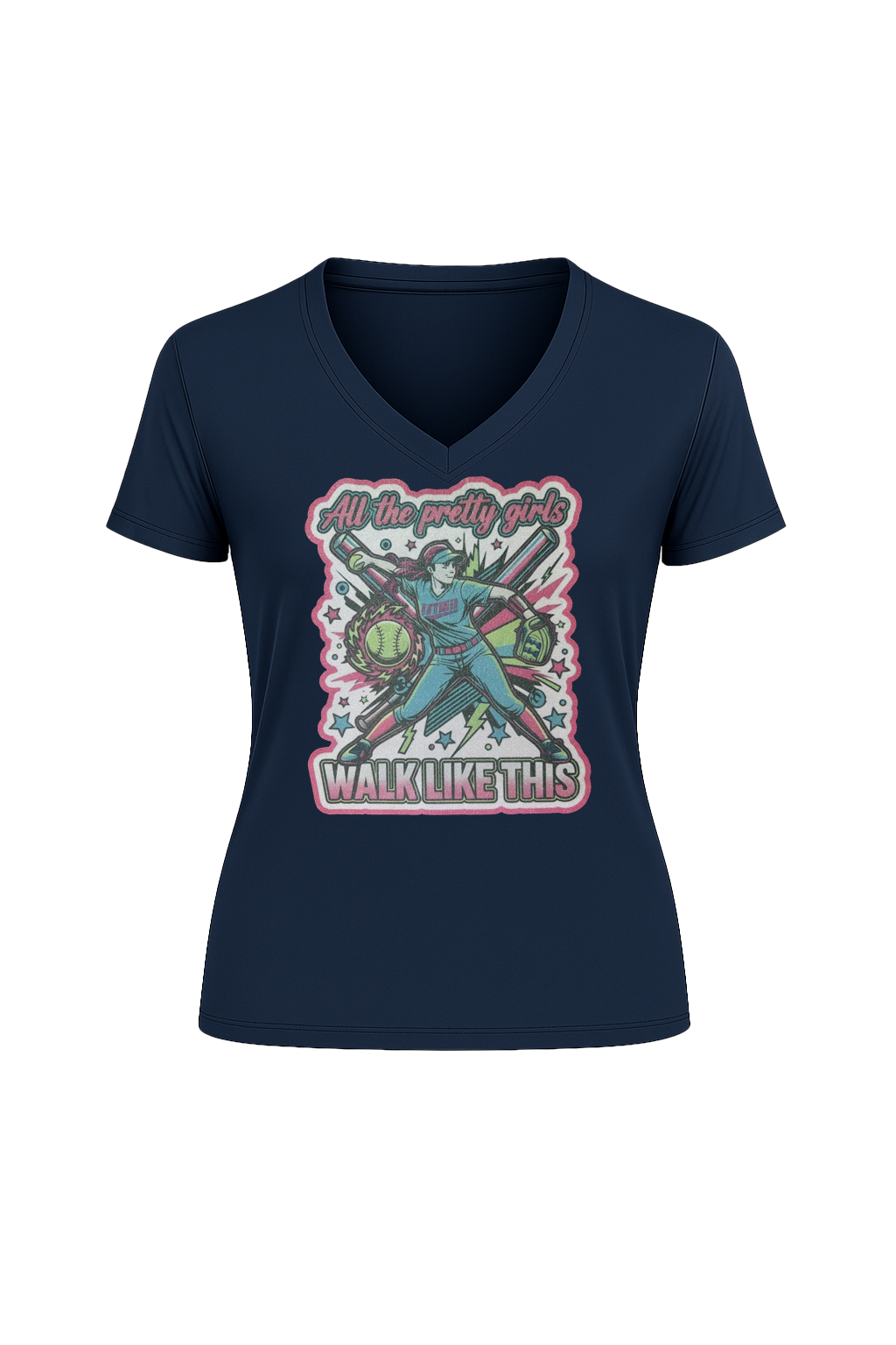 Glitter Pretty Girls Short Sleeve V-Neck Tee