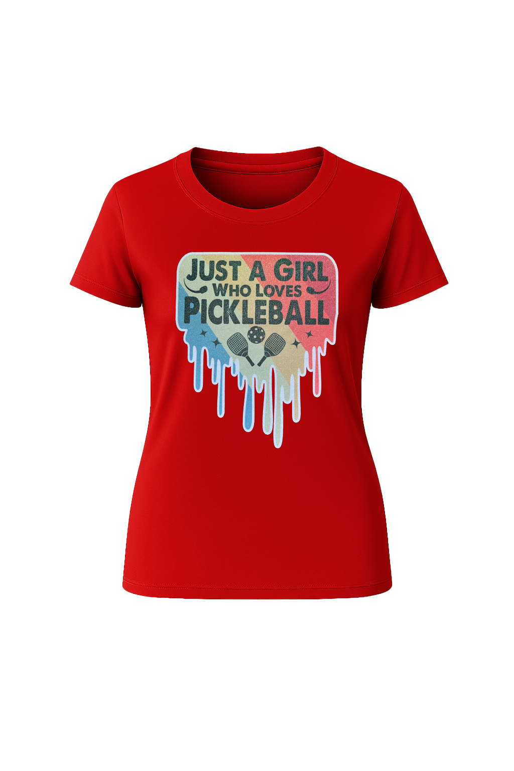 Glitter Girl Loves Pickleball Short Sleeve Tee