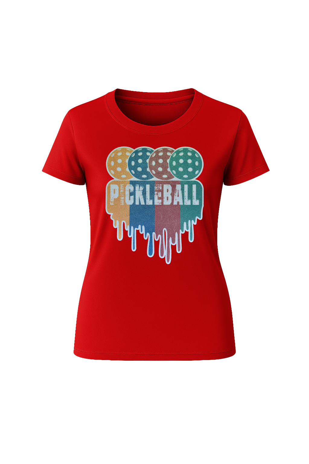 Glitter Pickleball Drip Short Sleeve Tee