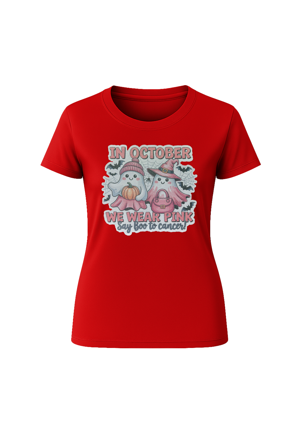 Glitter Wear Pink Say Boo Short Sleeve Tee