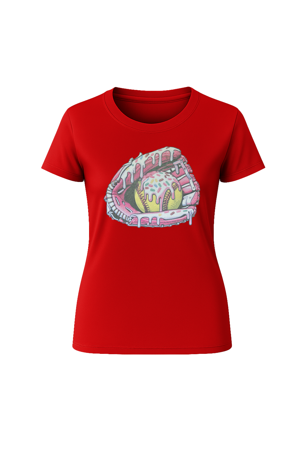 Glitter Softball Sundae Short Sleeve Tee