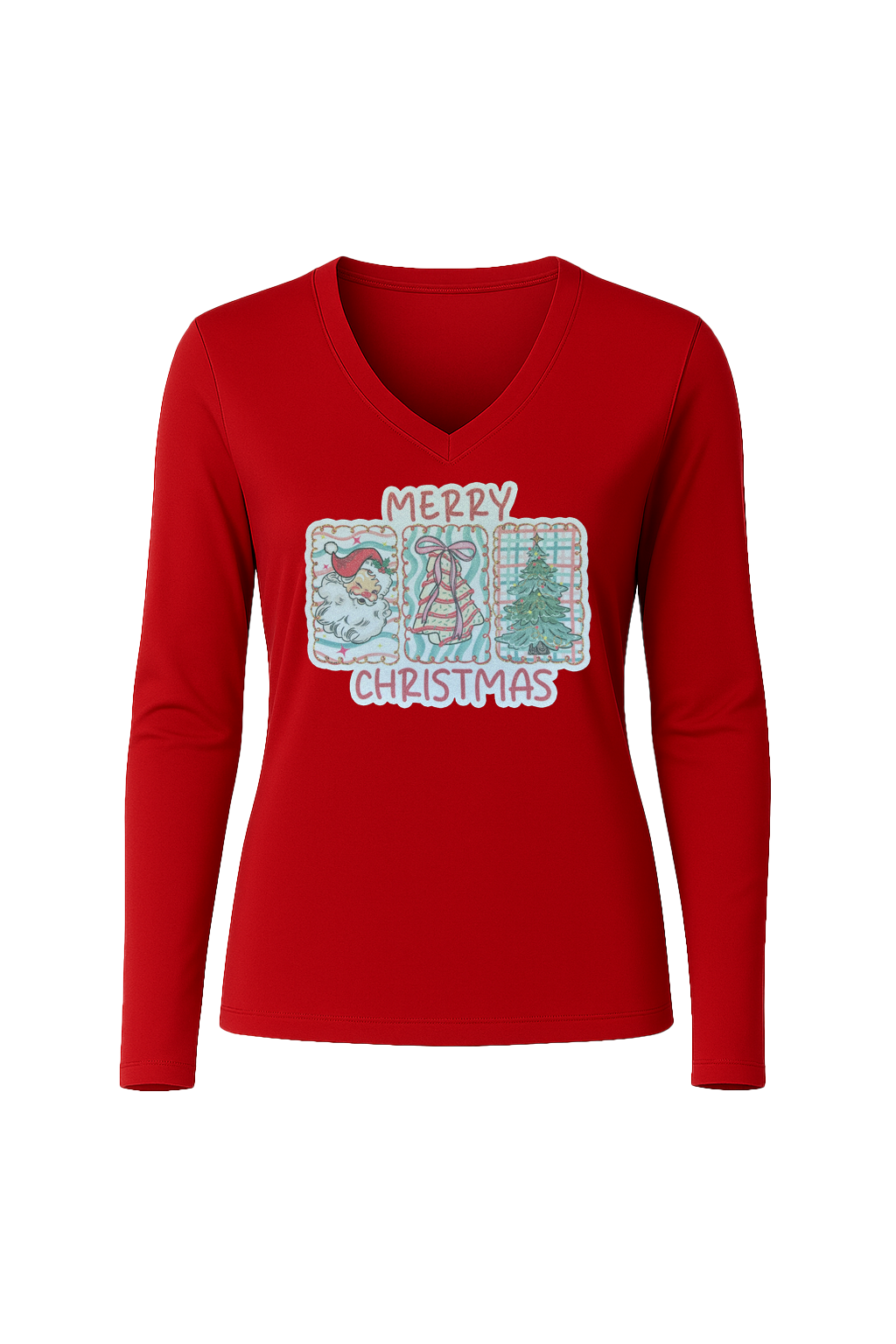 Glitter Three Wishes Long Sleeve V-Neck Tee