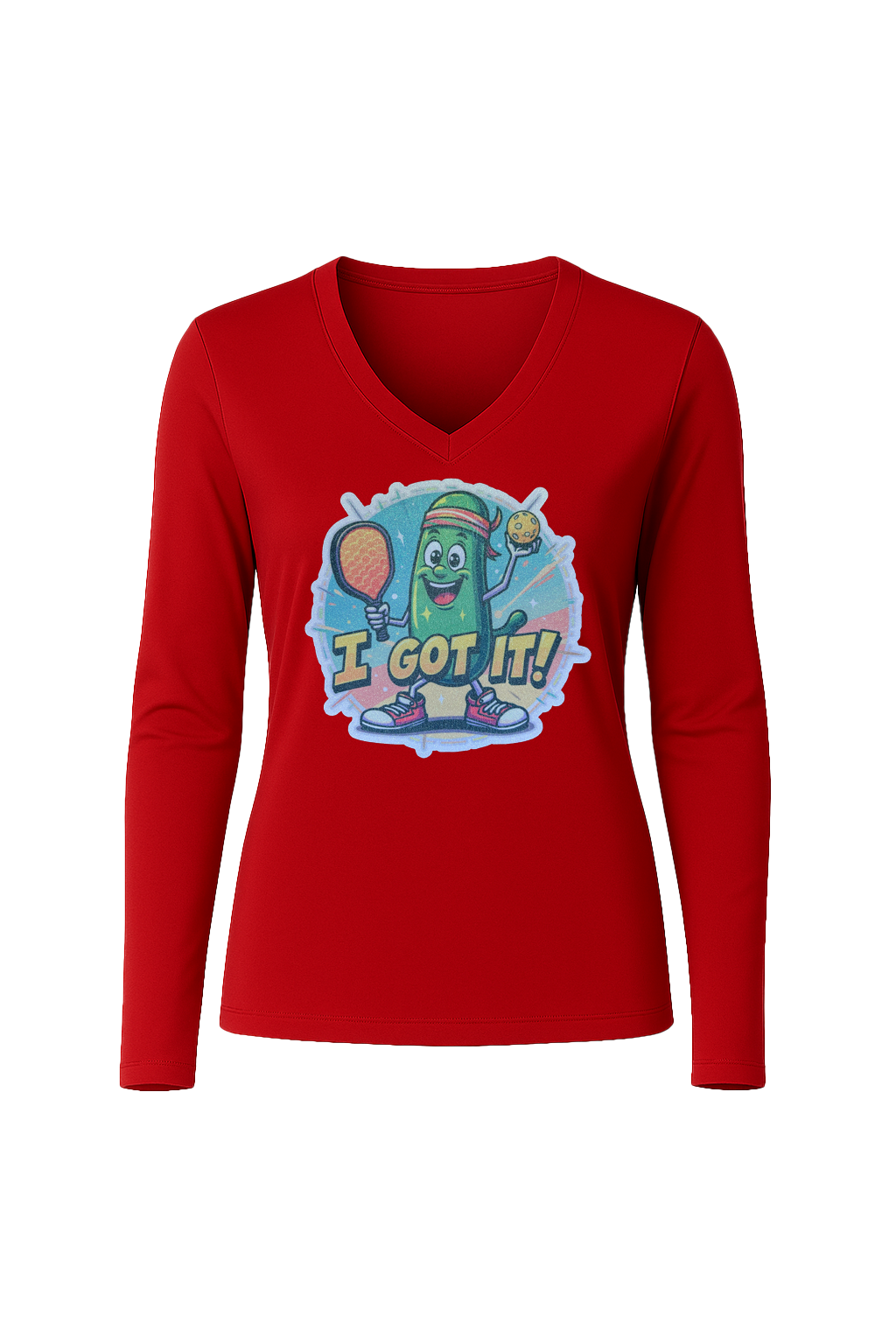 Glitter I Got It Long Sleeve V-Neck Tee