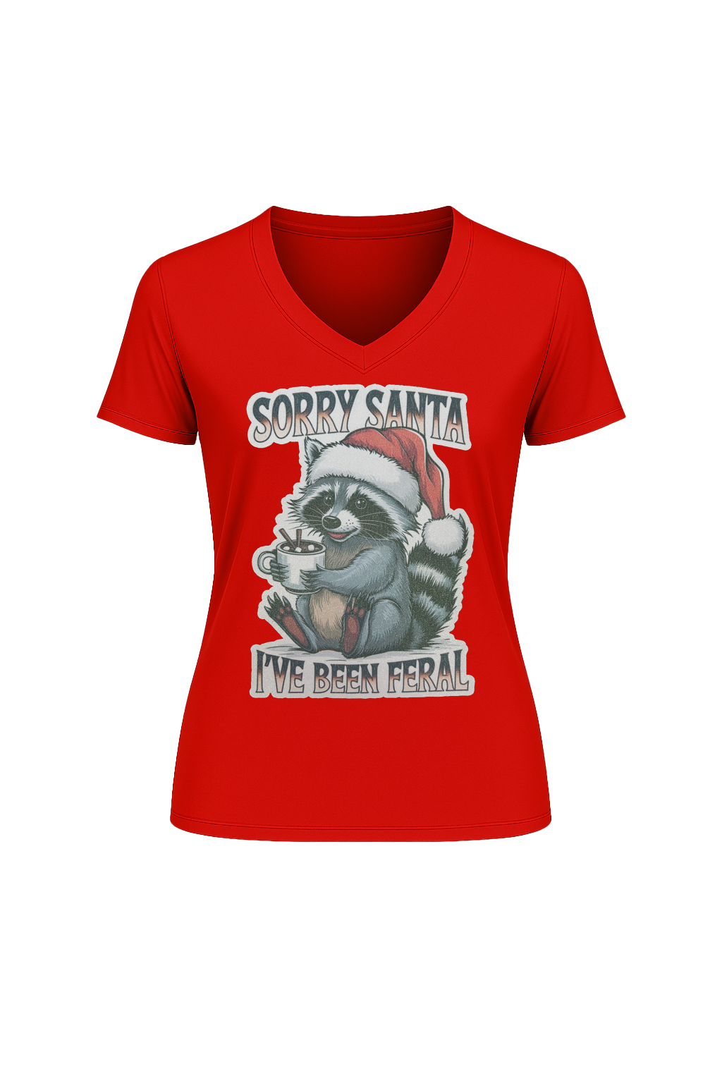 Glitter I've Been Feral Short Sleeve V-Neck Tee