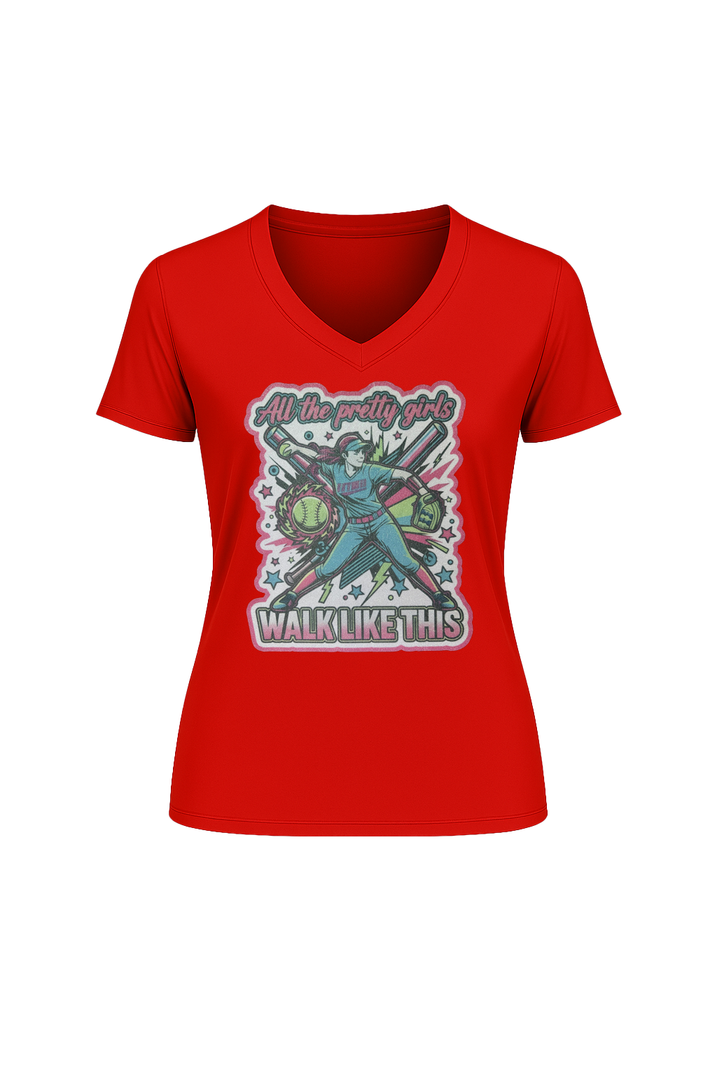 Glitter Pretty Girls Short Sleeve V-Neck Tee