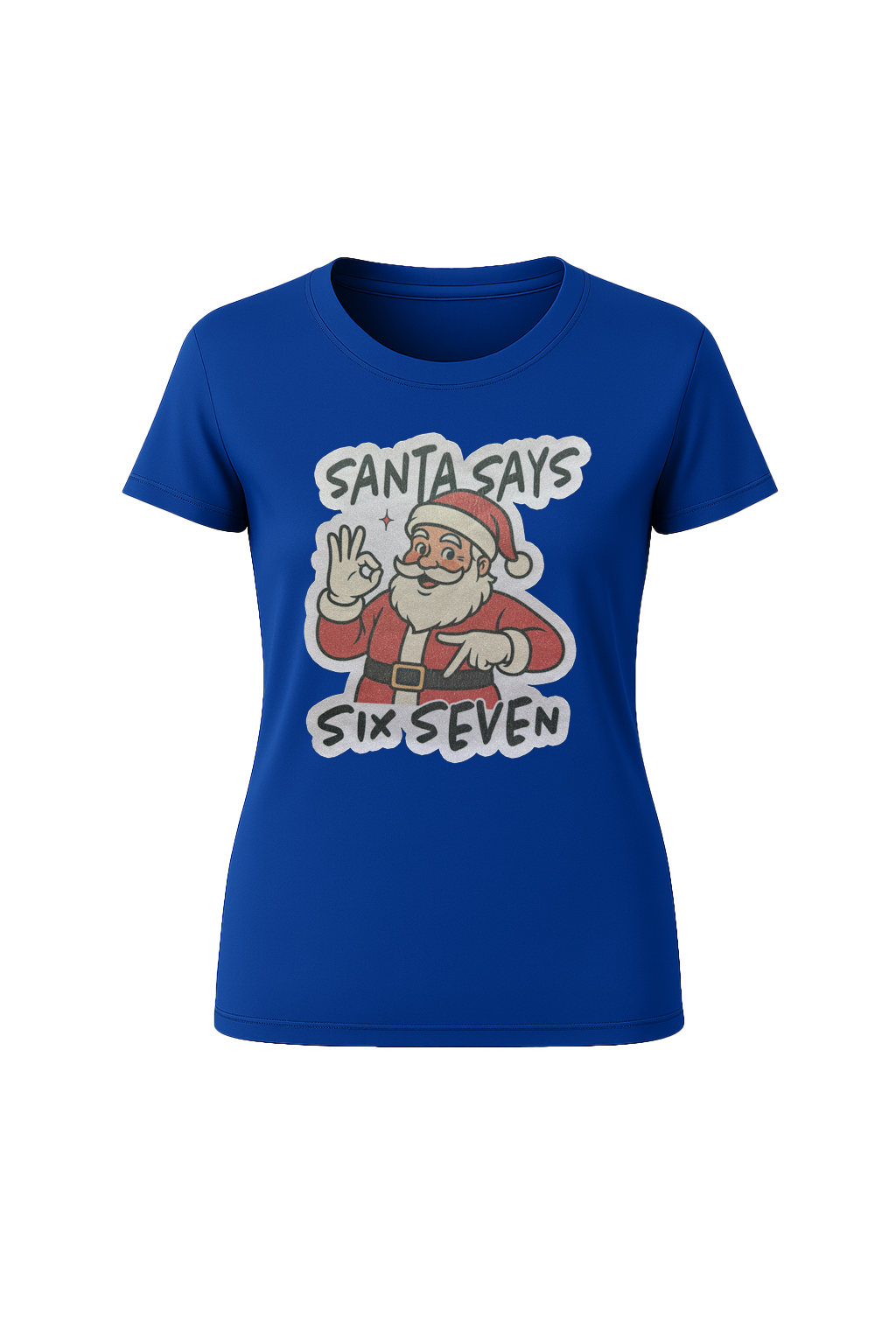 Glitter Santa Says Six Seven Short Sleeve Tee