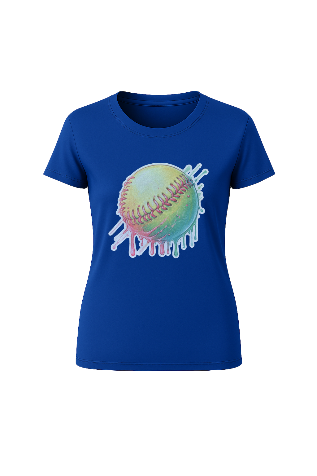Glitter Softball Drip Short Sleeve Tee