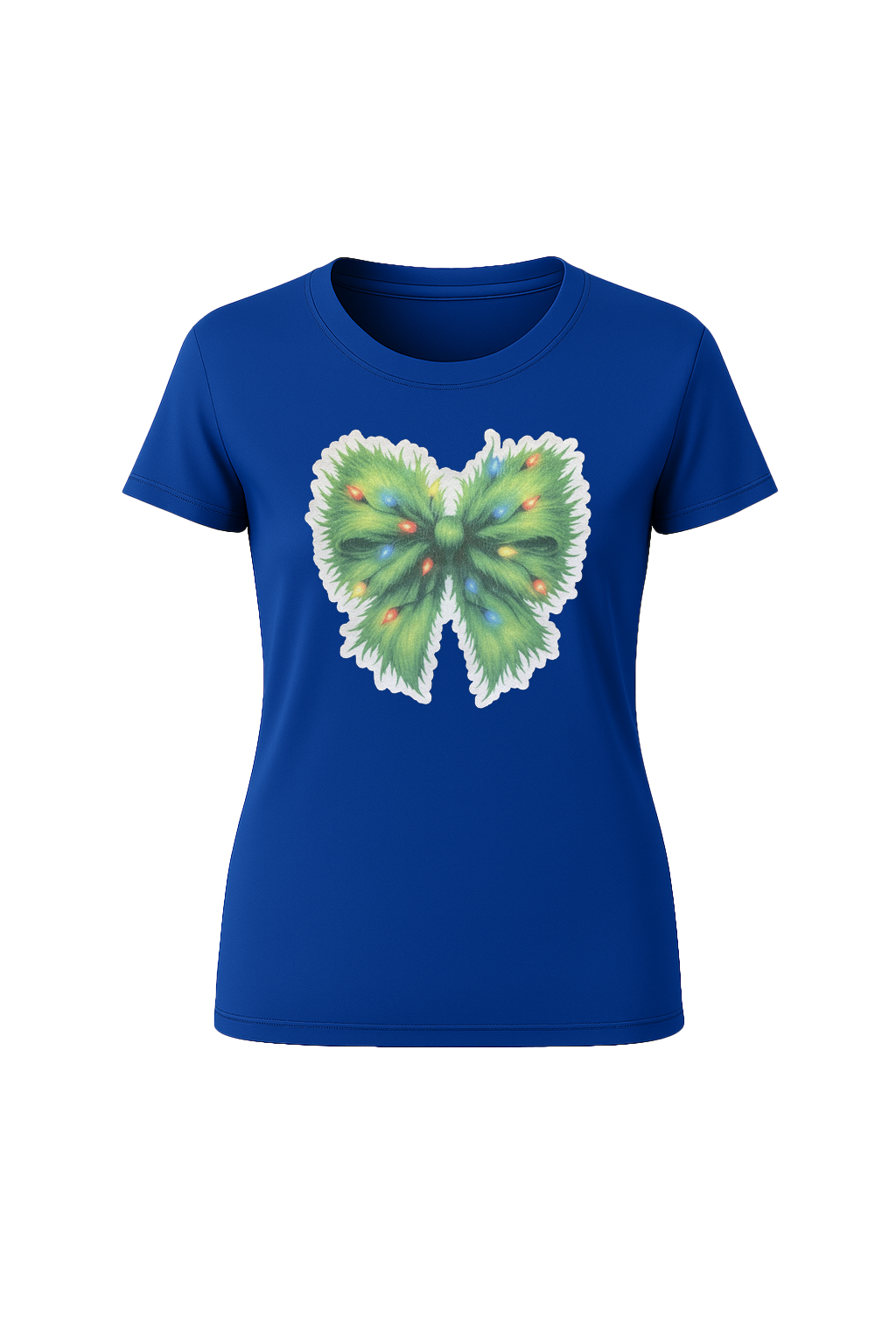 Glitter Evergreen Bow Short Sleeve Tee