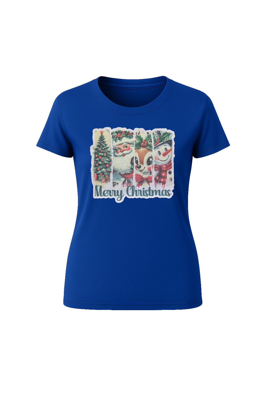 Glitter Christmas Collage Short Sleeve Tee