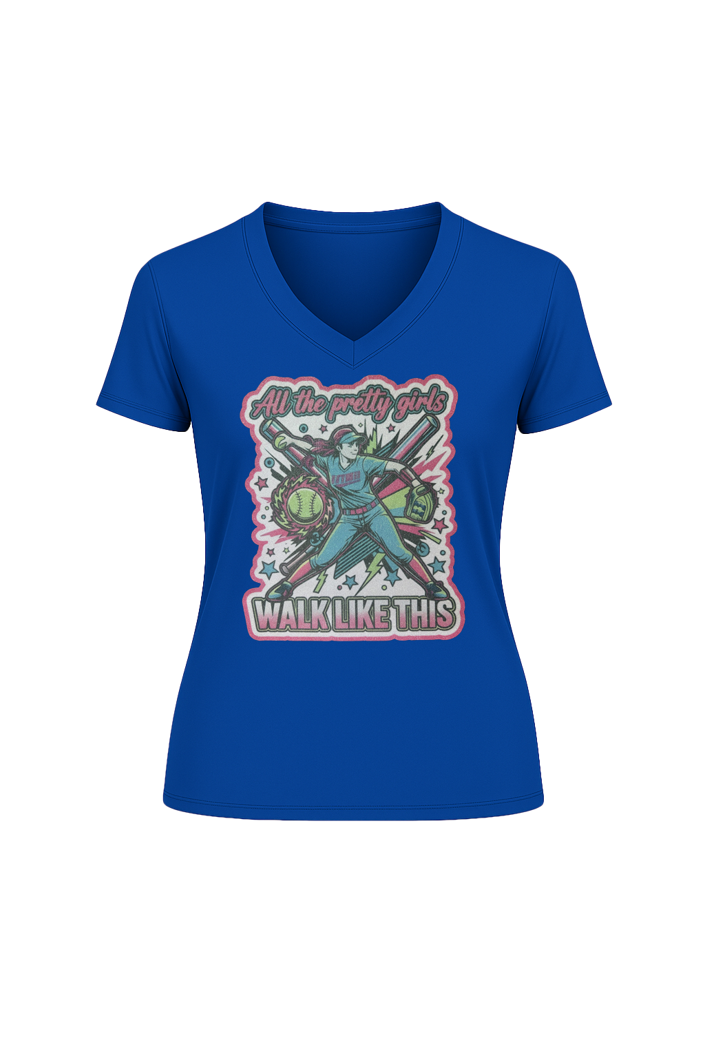 Glitter Pretty Girls Short Sleeve V-Neck Tee