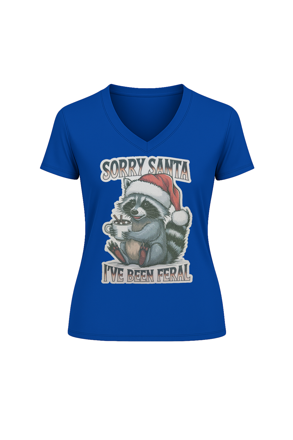 Glitter I've Been Feral Short Sleeve V-Neck Tee