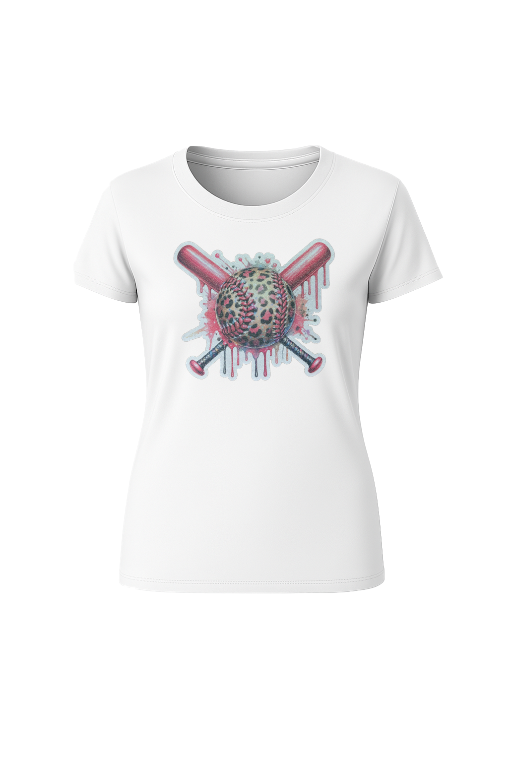 Glitter Leopard Drip Short Sleeve Tee