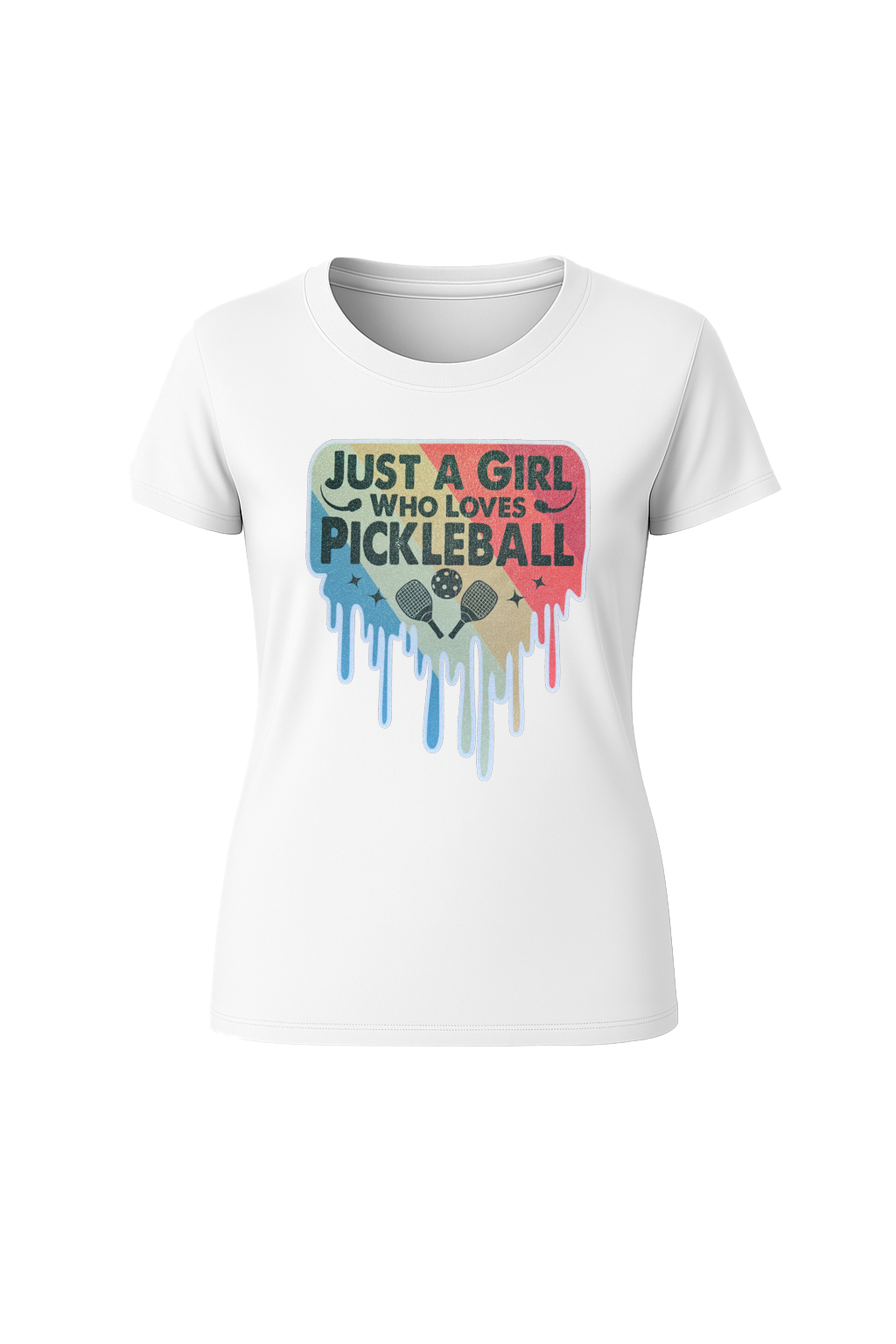 Glitter Girl Loves Pickleball Short Sleeve Tee