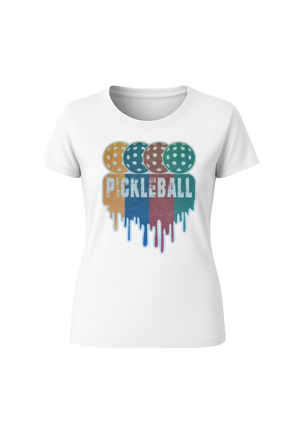 Glitter Pickleball Drip Short Sleeve Tee