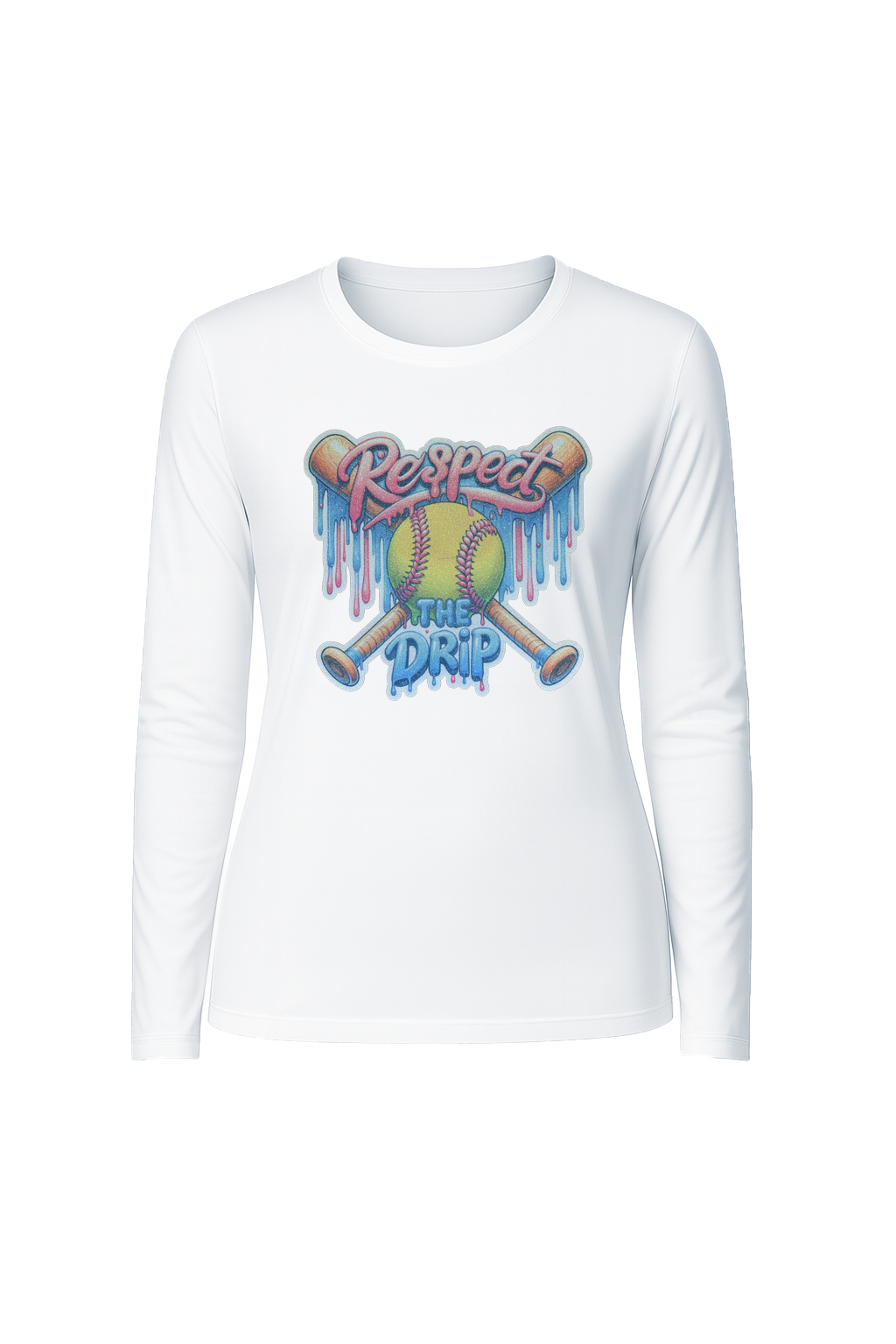 Glitter Respect The Drip Long Sleeve Tee UPF 50