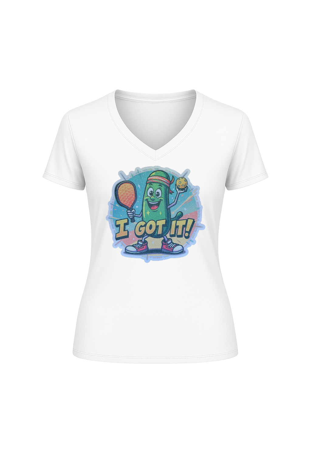 Glitter I Got It Short Sleeve V-Neck Tee