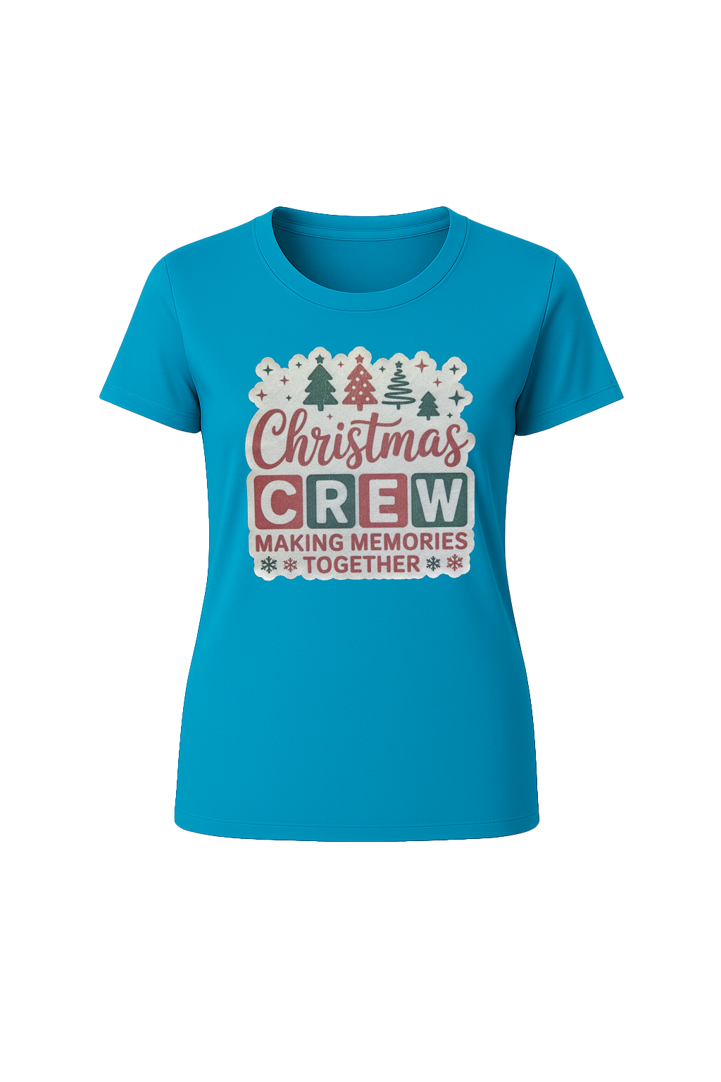 Glitter Christmas Crew Short Sleeve Tee