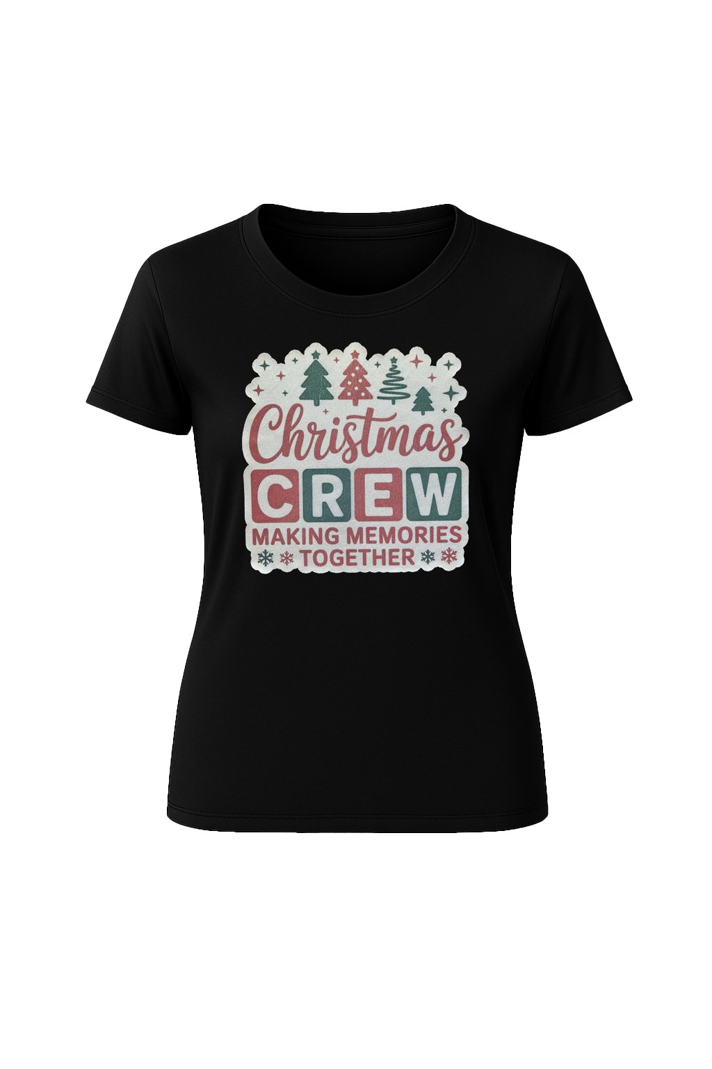 Glitter Christmas Crew Short Sleeve Tee