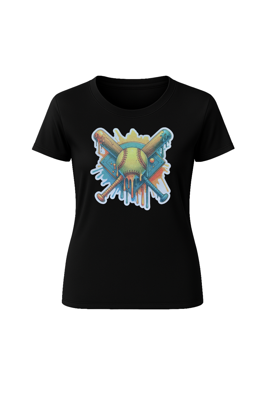 Glitter Teal Shield Short Sleeve Tee