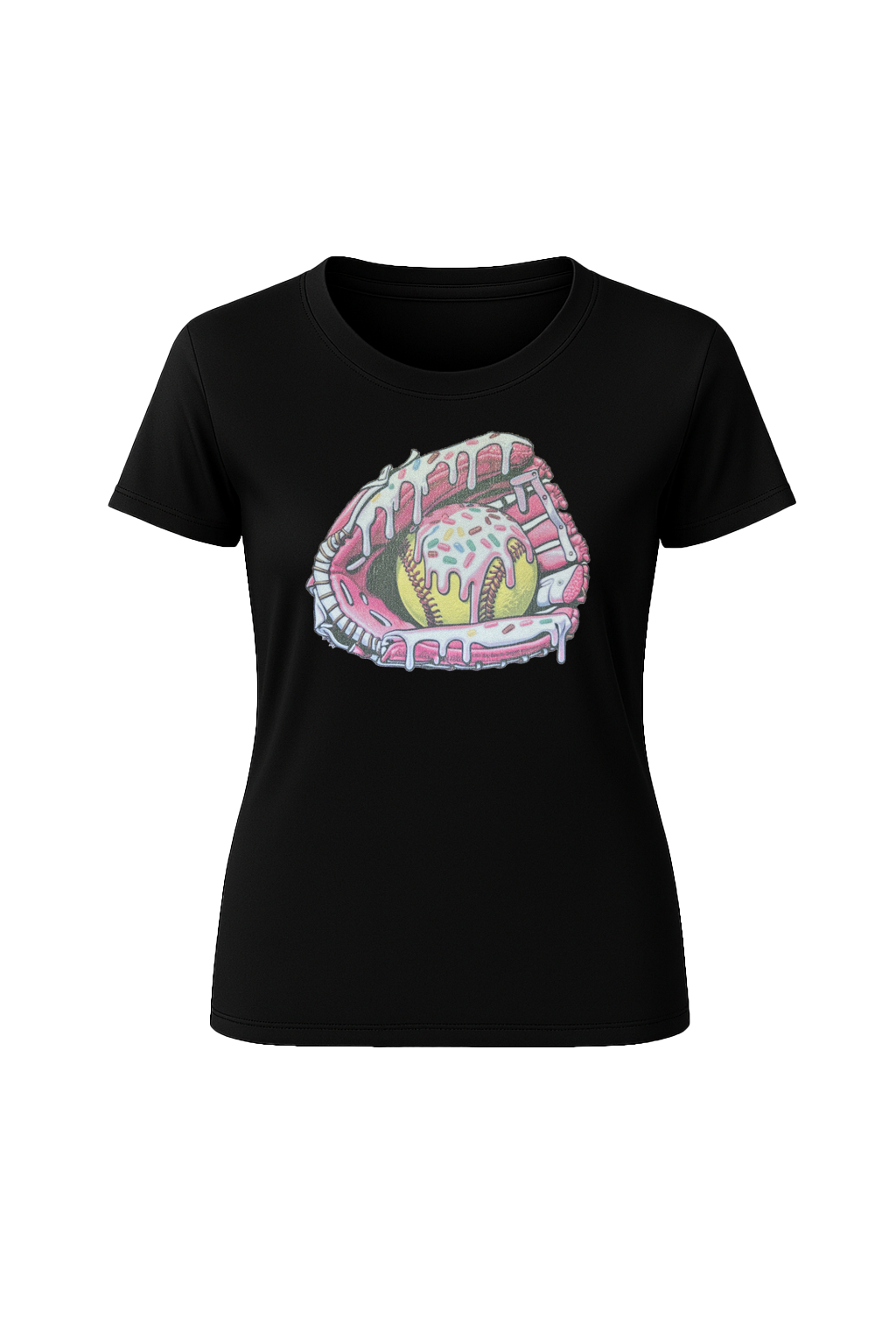 Glitter Softball Sundae Short Sleeve Tee