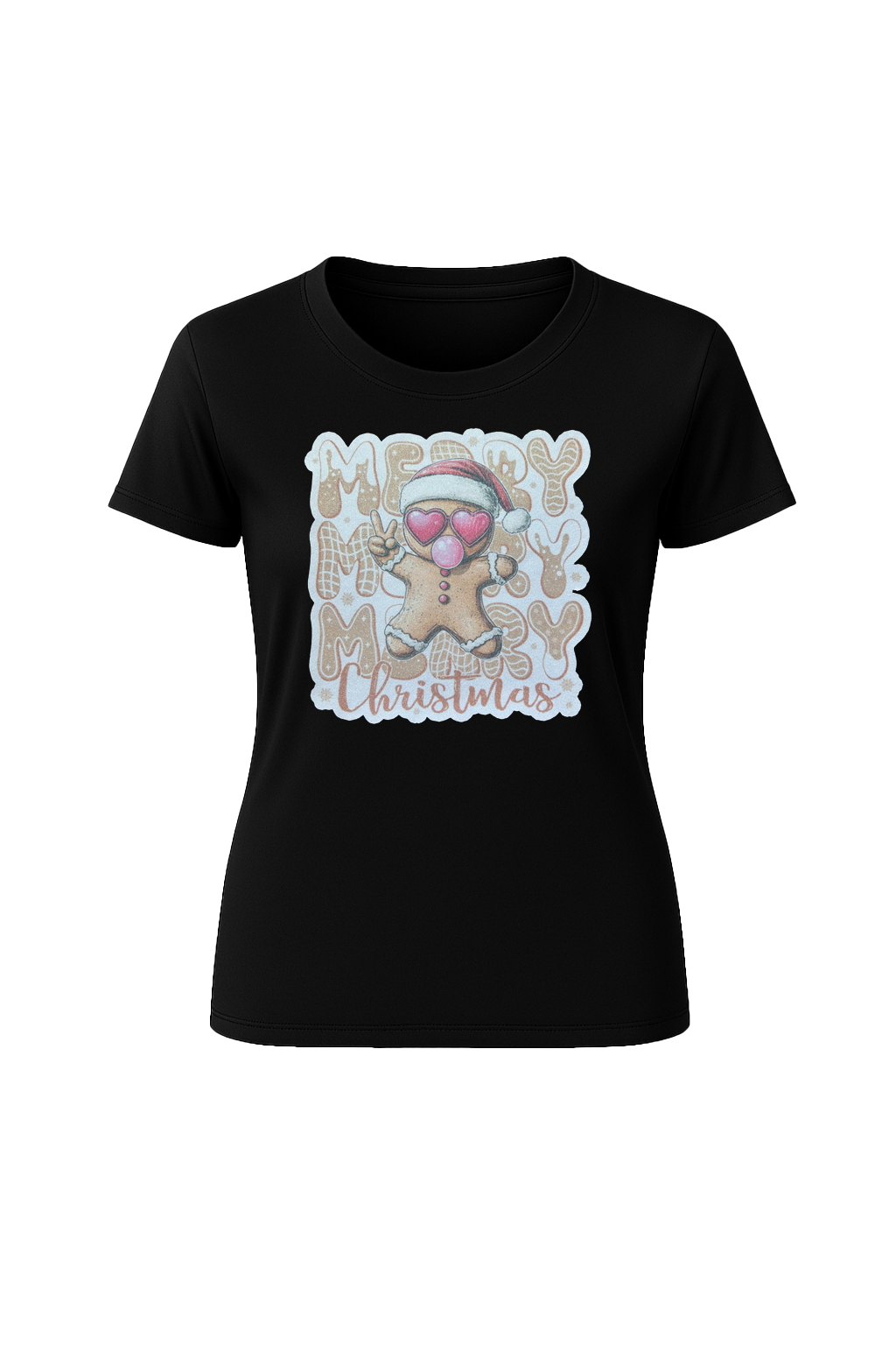 Glitter Gingerbread Bubble Pop Short Sleeve Tee