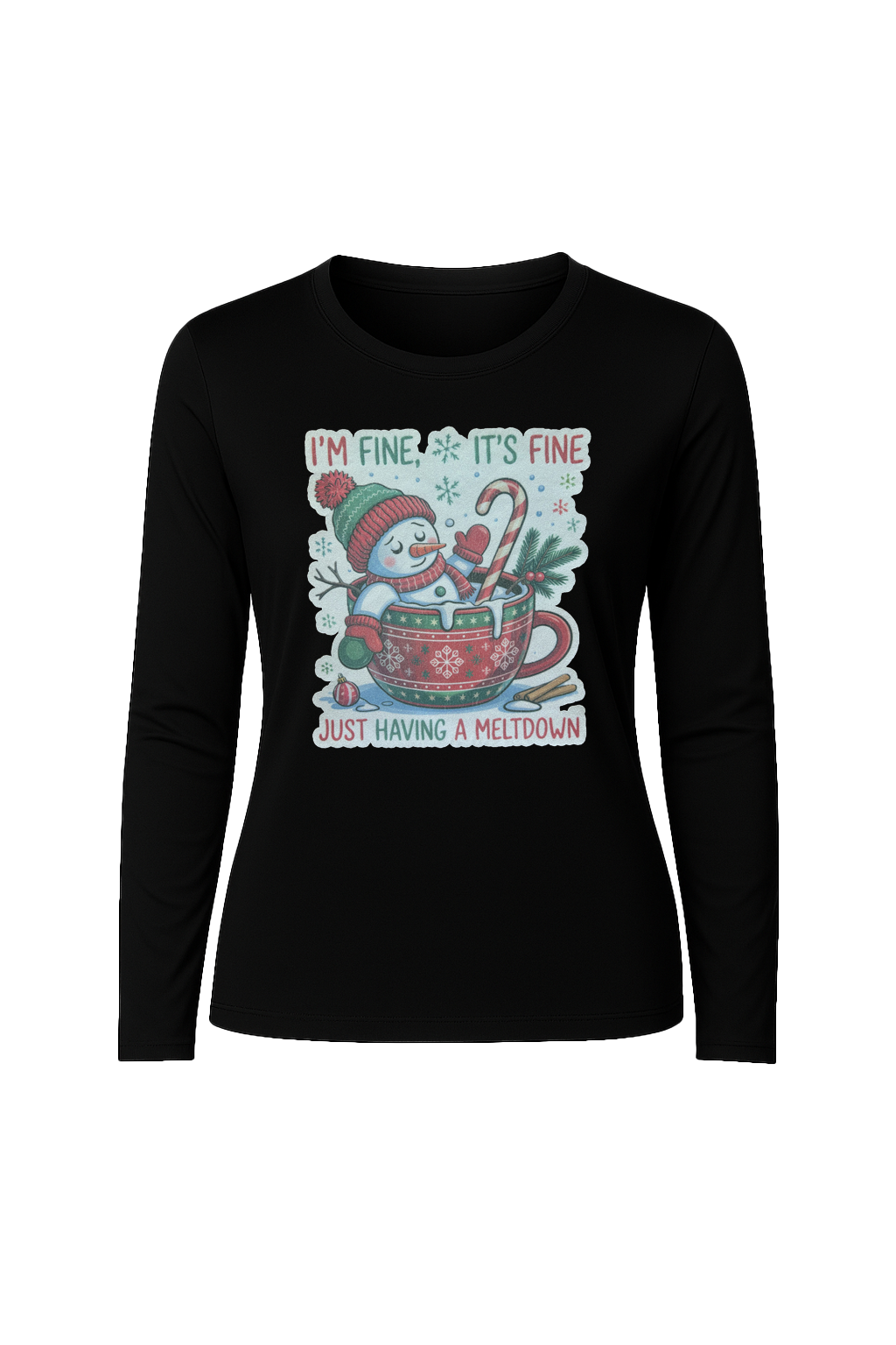 Glitter Having A Meltdown Long Sleeve Tee UPF 50