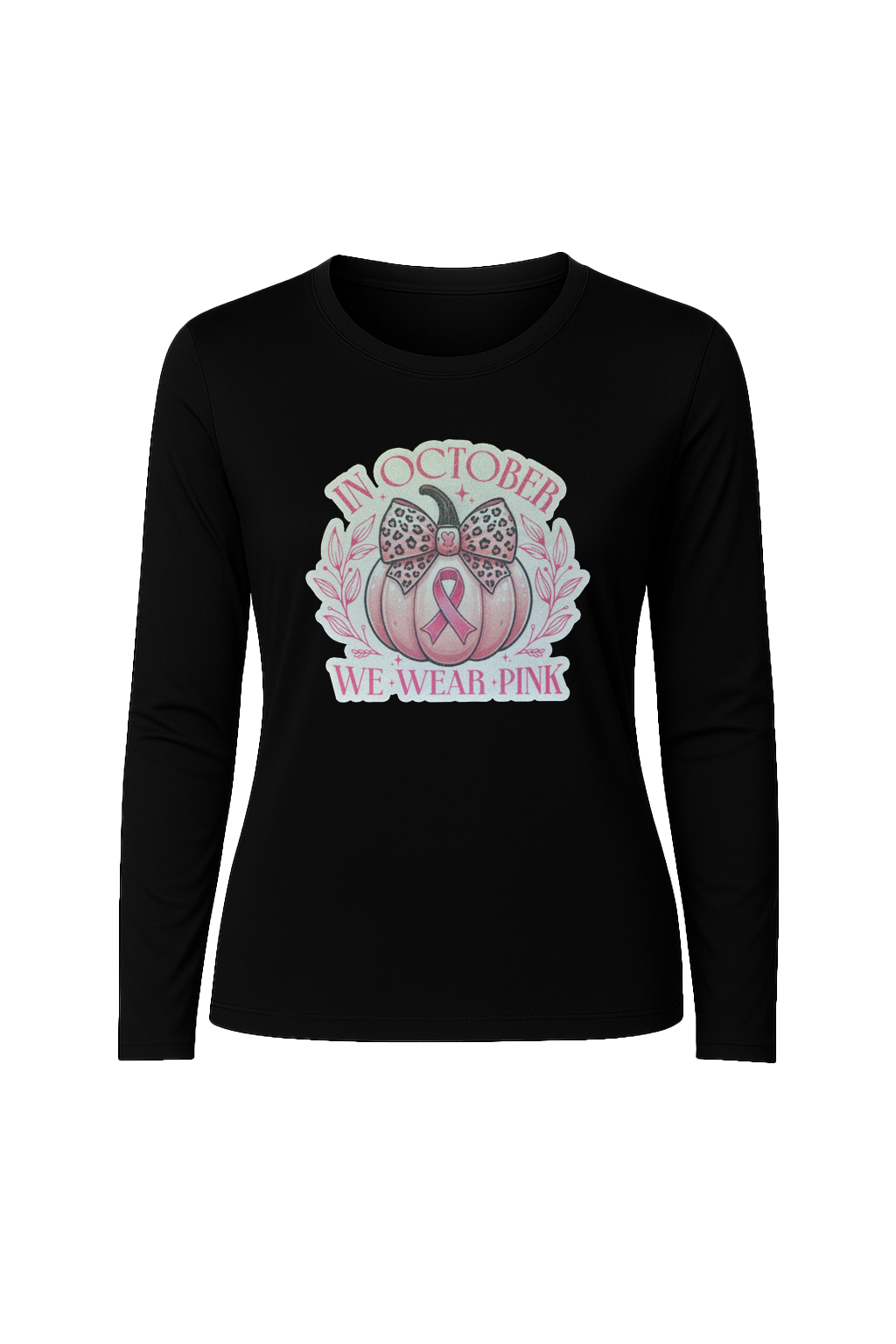 Glitter We Wear Pink Long Sleeve Tee UPF 50