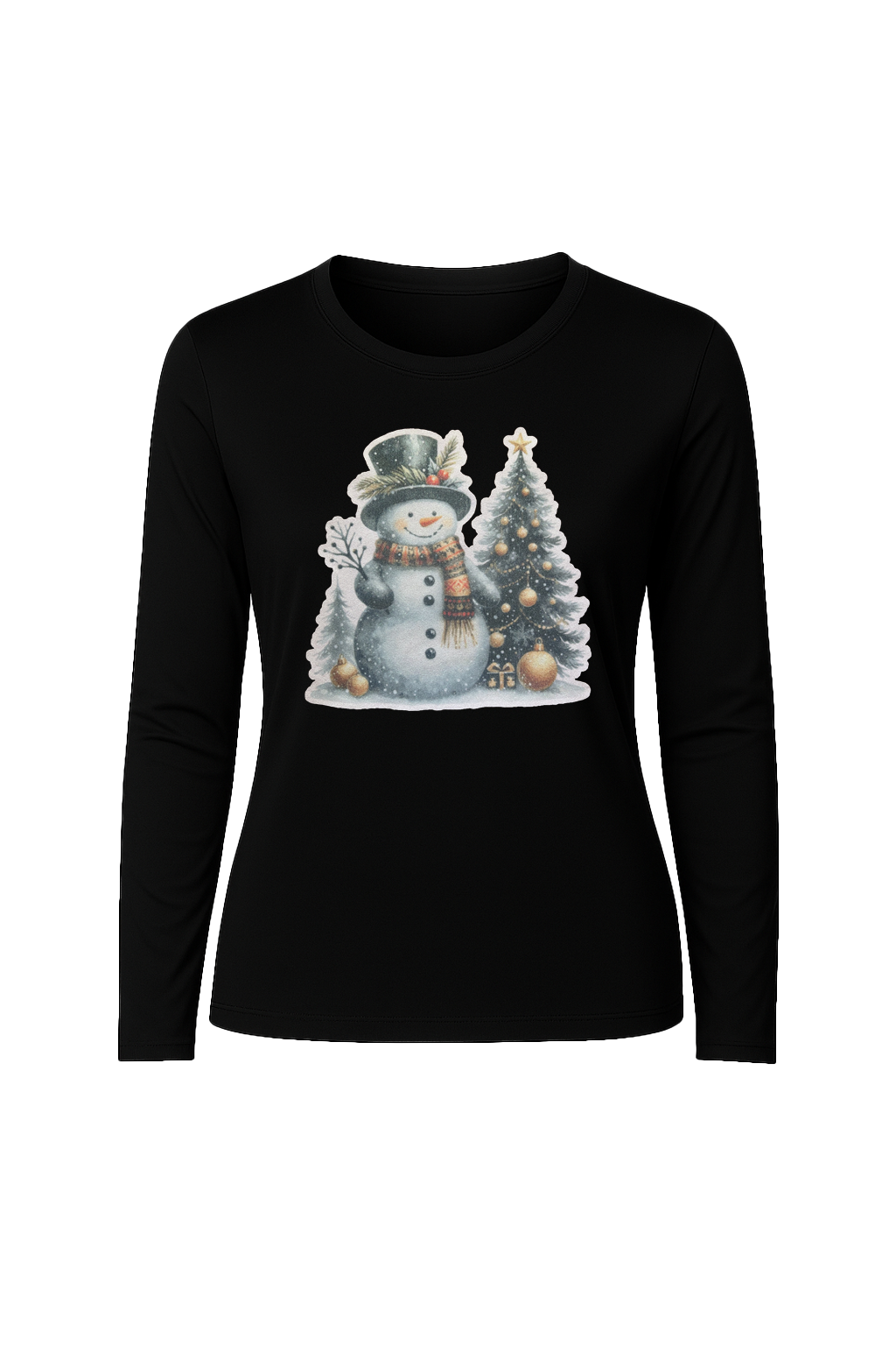 Glitter Festive Frosty Long Sleeve Tee UPF 50