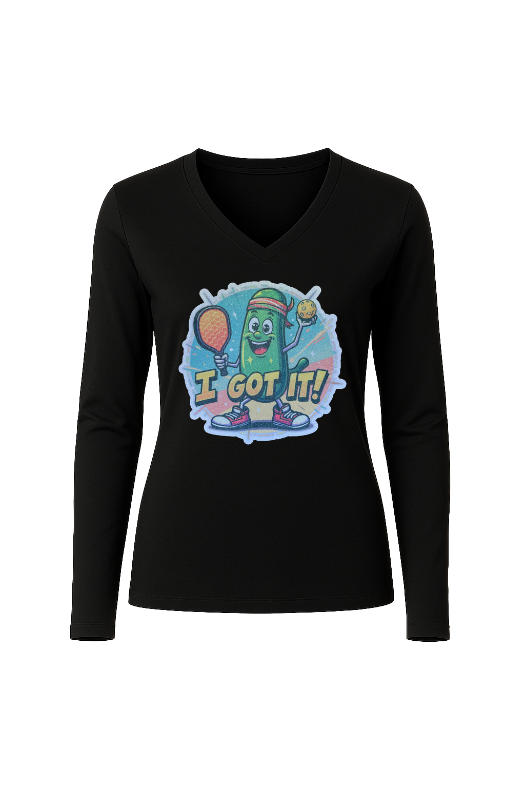 Glitter I Got It Long Sleeve V-Neck Tee
