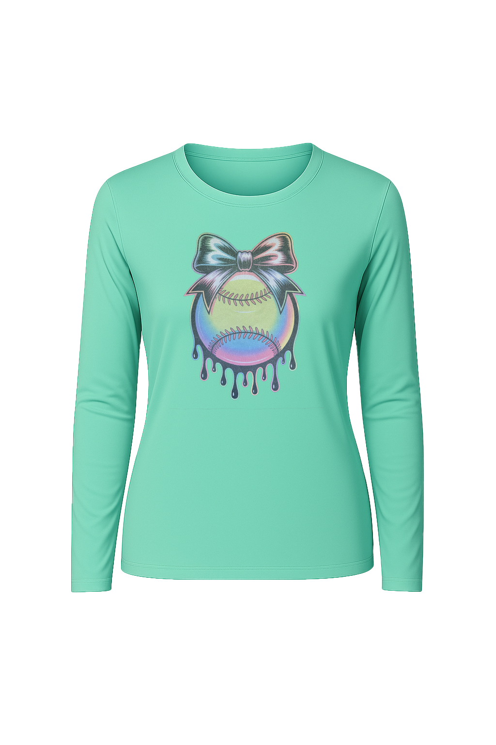 Glitter Neon Drip Long Sleeve Tee UPF 50
