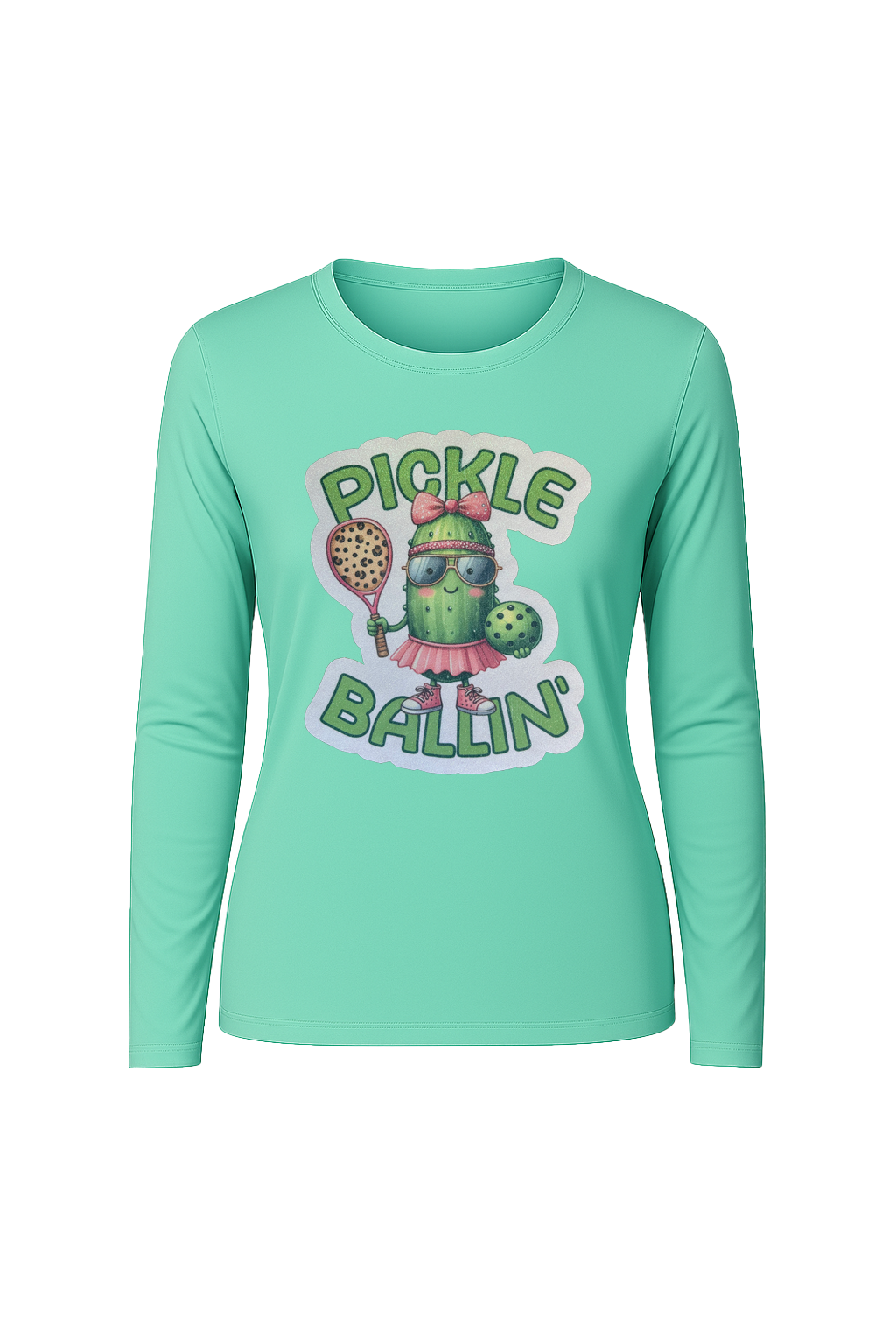Glitter Pickle Ballin Long Sleeve Tee UPF 50