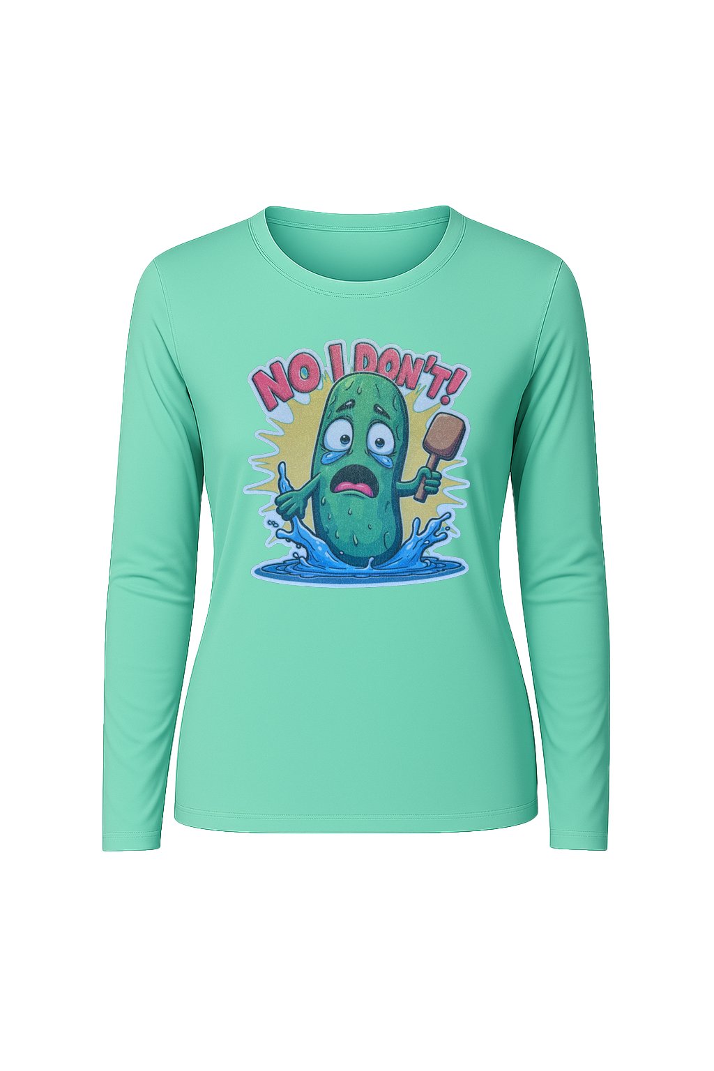 Glitter No I Don't Long Sleeve Tee UPF 50