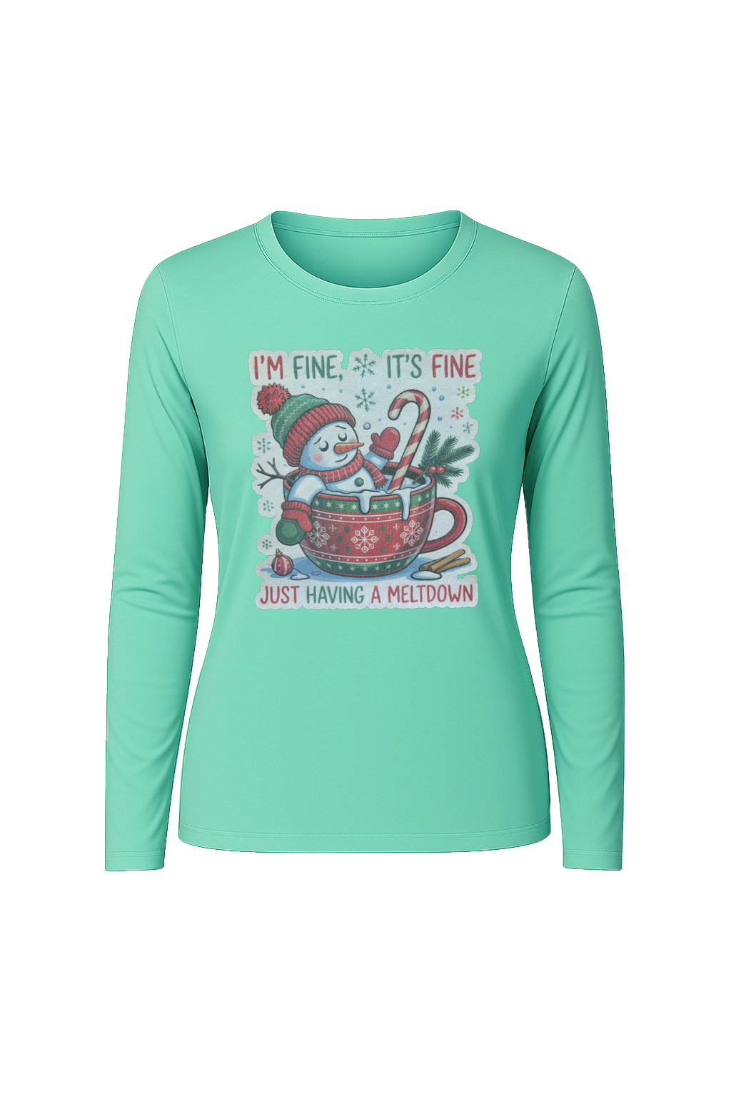 Glitter Having A Meltdown Long Sleeve Tee UPF 50
