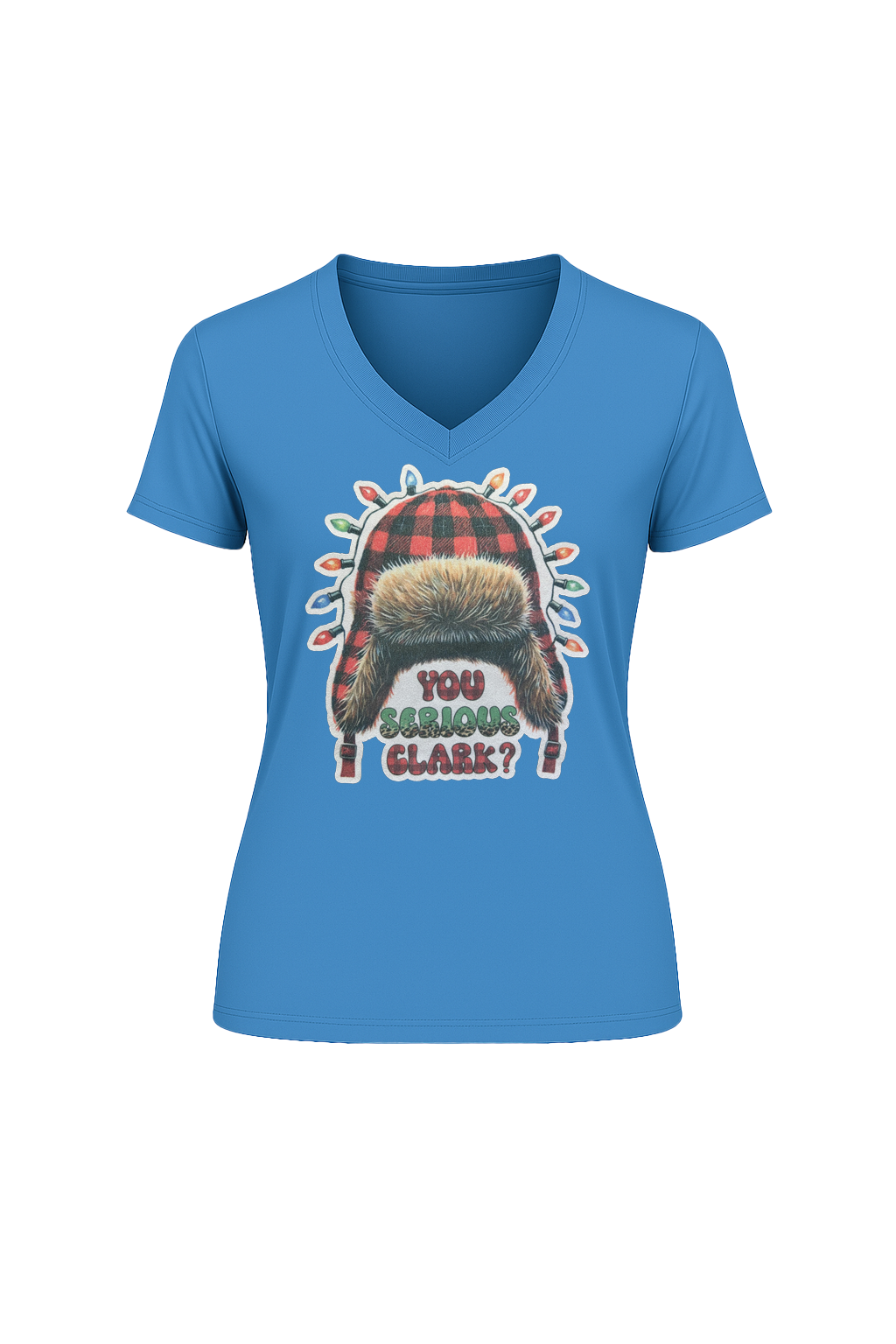 Glitter You Serious Clark? Short Sleeve V-Neck Tee