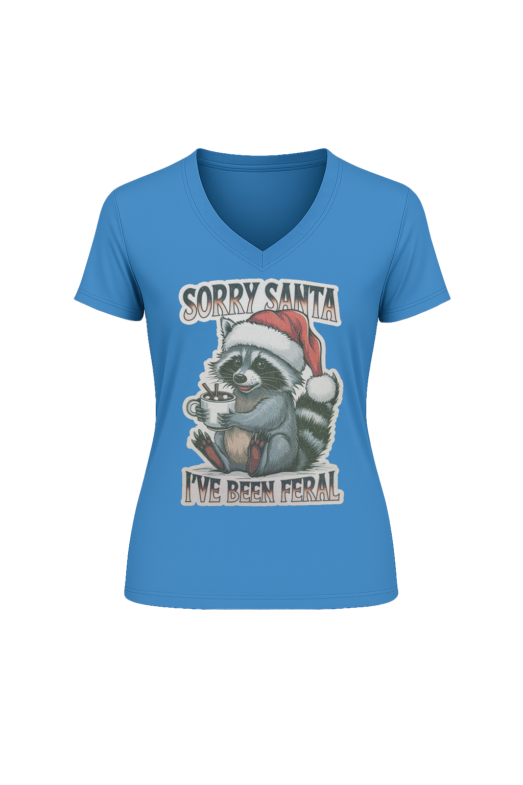 Glitter I've Been Feral Short Sleeve V-Neck Tee