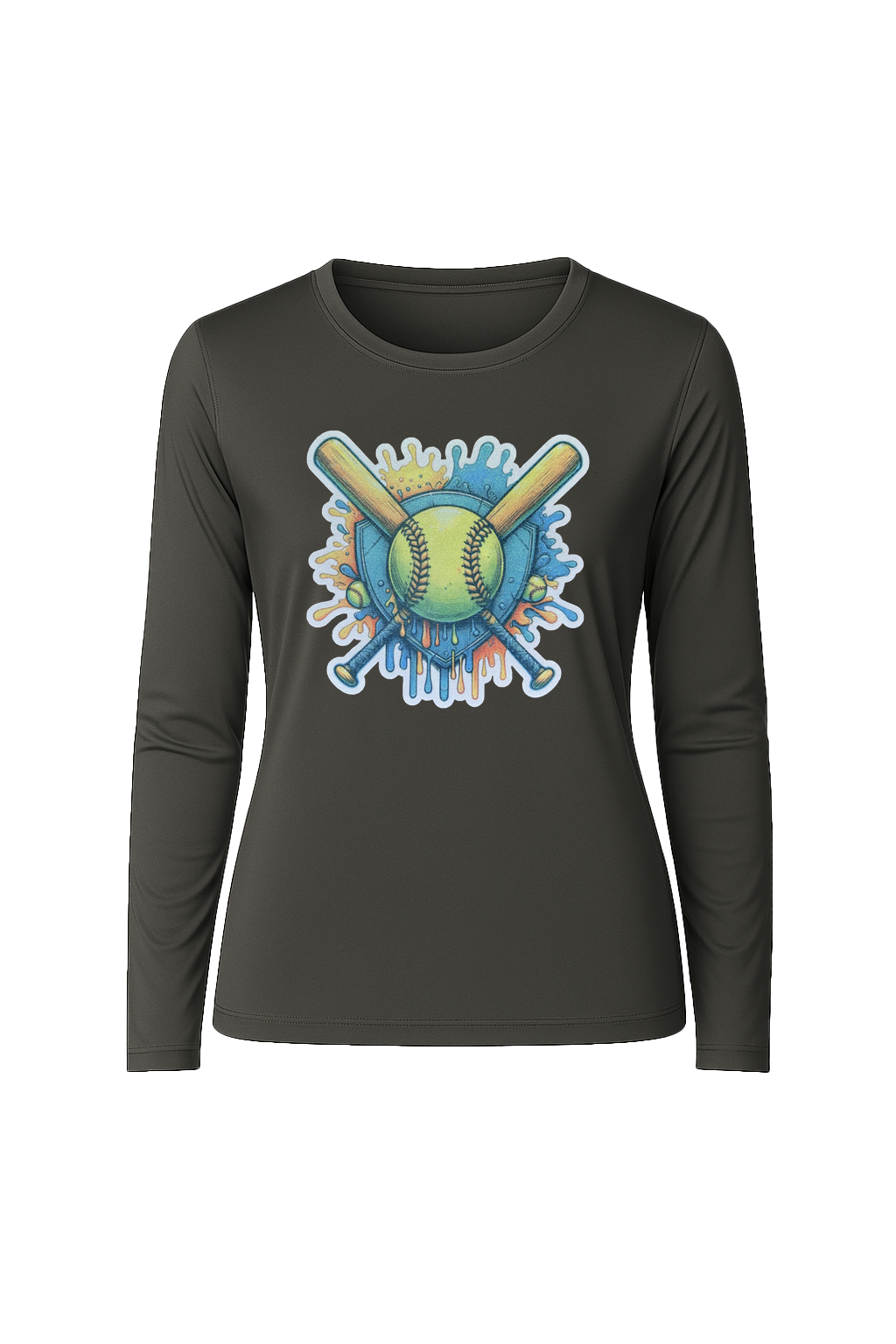 Glitter Blue Shield Long Sleeve Tee UPF 50