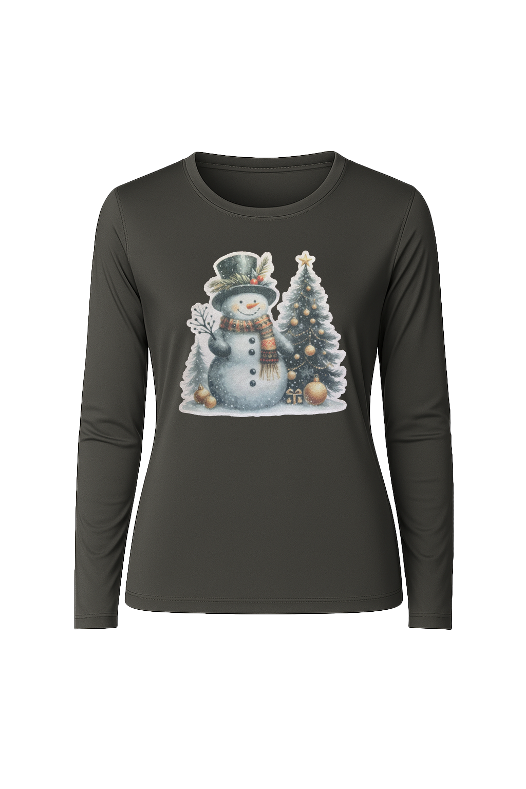 Glitter Festive Frosty Long Sleeve Tee UPF 50
