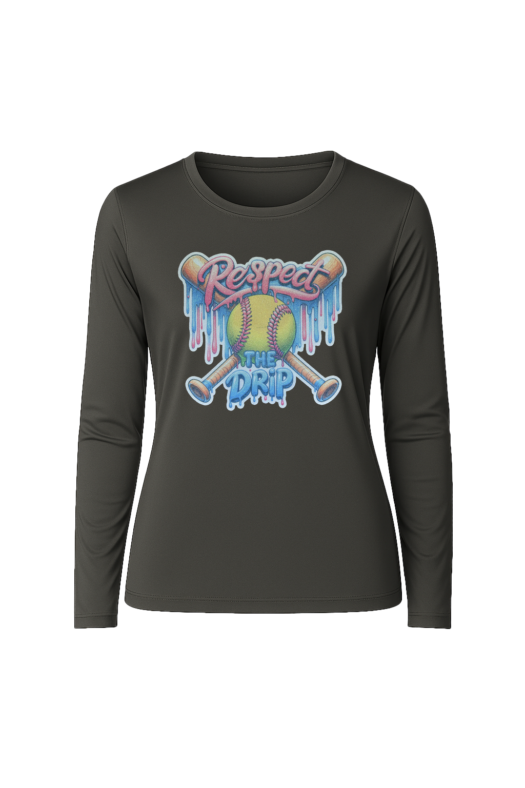 Glitter Respect The Drip Long Sleeve Tee UPF 50