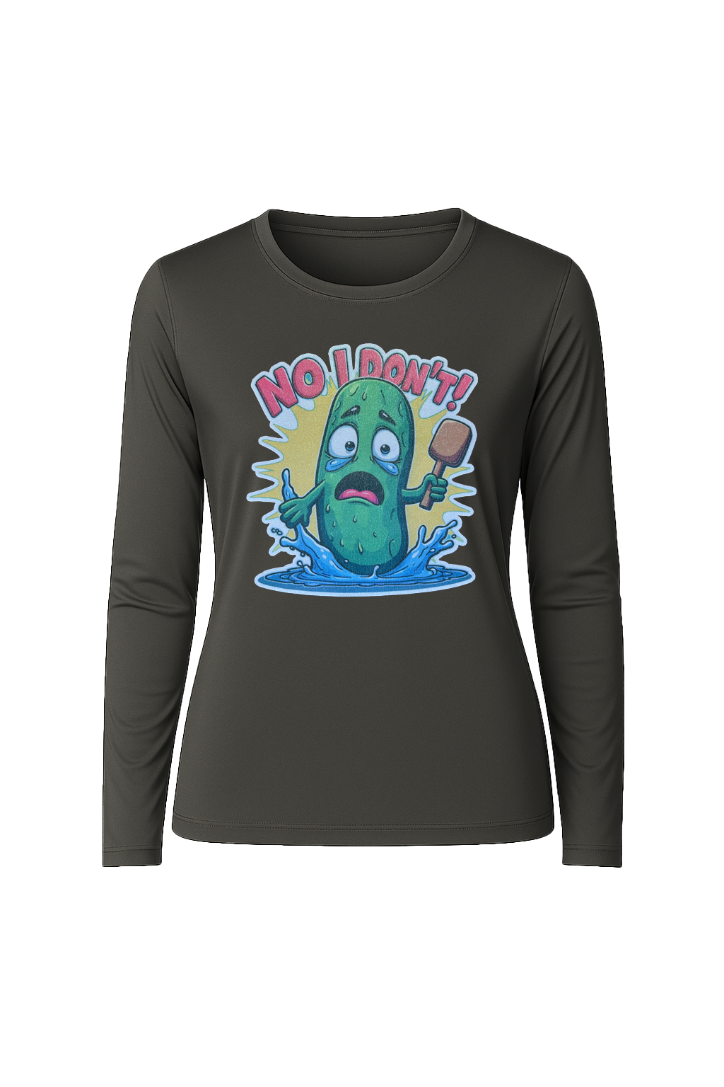 Glitter No I Don't Long Sleeve Tee UPF 50